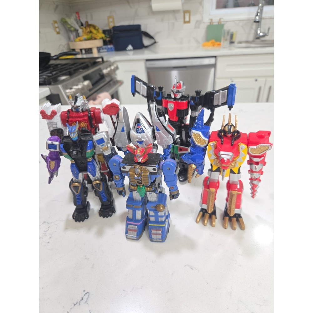 Vintage MMPR Power Rangers Megazord Toy Figure Lot 6" 9" 1996 To  2008